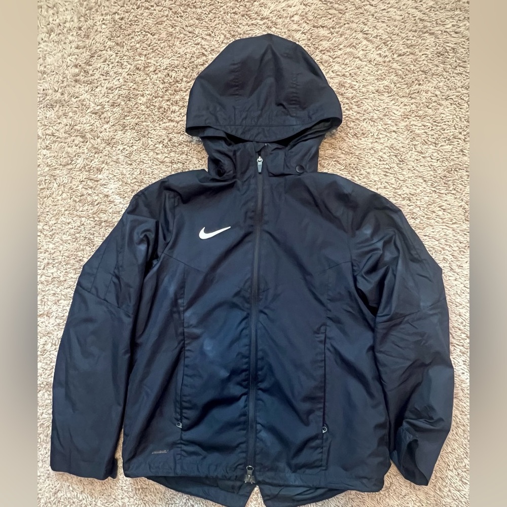 Nike Youth Black Hooded (removable) Performance Jacket